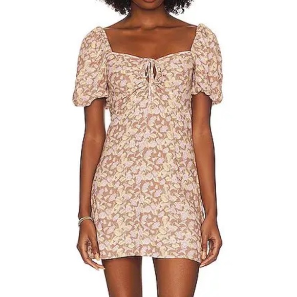 NWT Anna Nata Floral Puff Sleeve Dress - Picture 1 of 11